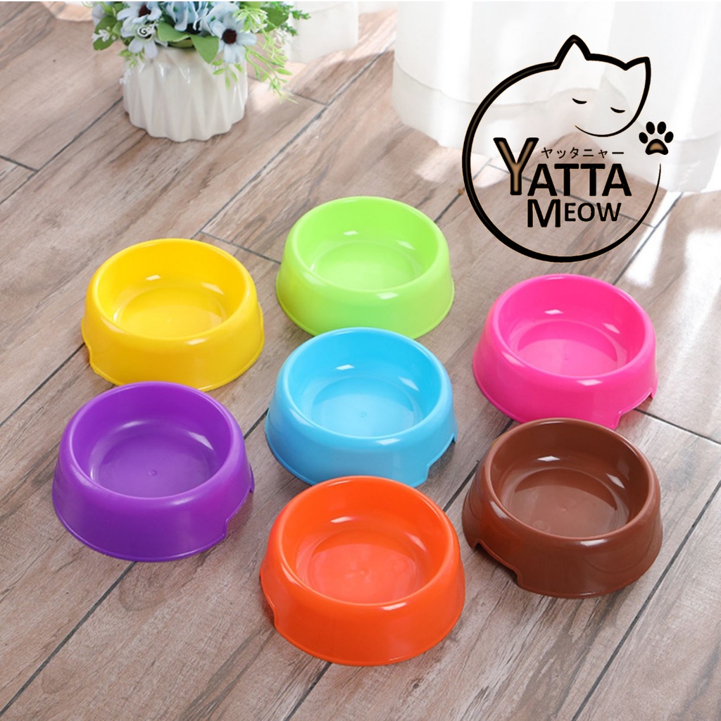 CANDY Colorful Plastic Bowl Eco Friendly Cat Bowl Pet Bowl Water Bowl Mangkuk Plastik Kuching 塑料猫碗