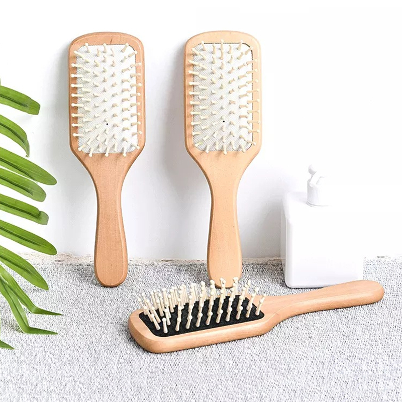 High Quality Hair Comb Bamboo Airbag Massage Comb carbonized solid wood bamboo cushion anti-static hair Brush combs travel