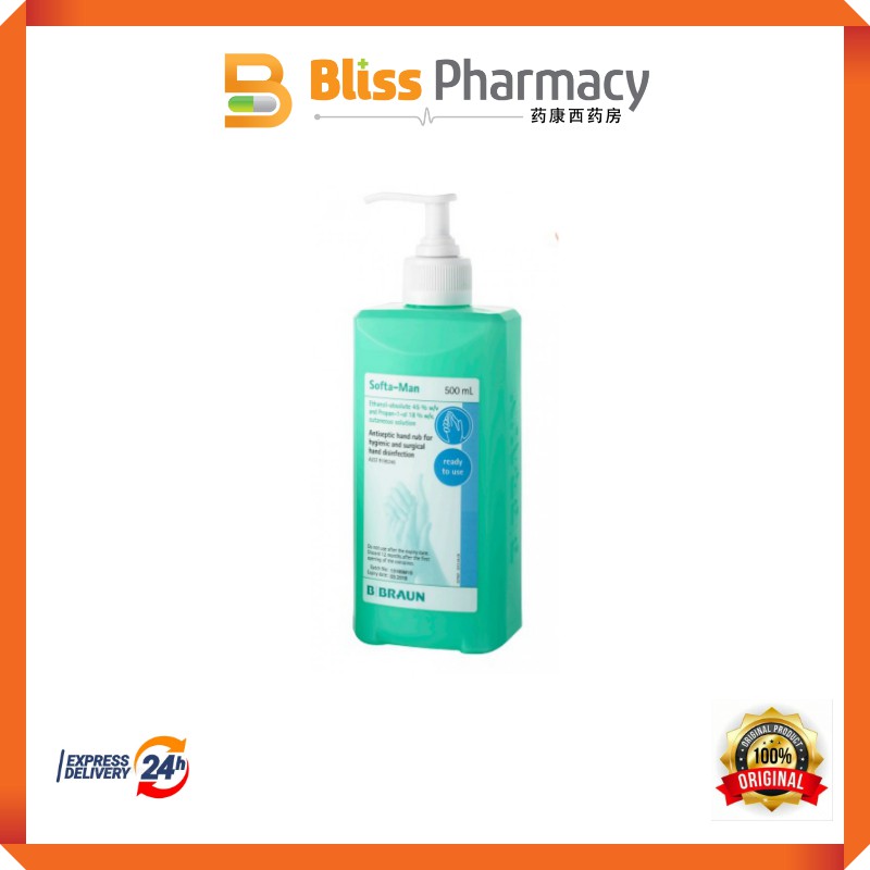 B.BRAUN Softa-Man® Cutaneous Solution Hand Sanitizer 500ml | Shopee ...