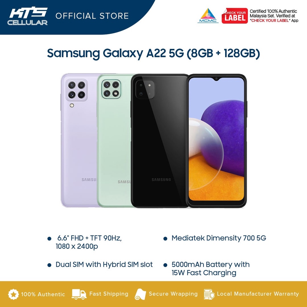 Samsung Galaxy A22 5G Price in Malaysia & Specs - RM799 | TechNave