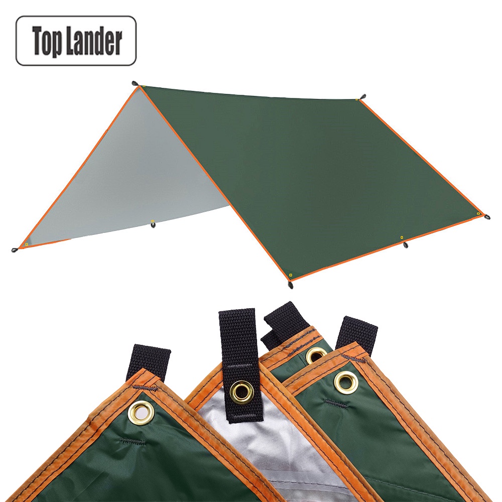 3x5 3x4 3x3 Flysheet Camping Waterproof Fly Sheet Tarp Tent Shade Ultralight Garden Canopy Sunshade Outdoor Camping Hammock Tourist Beach Sun Shelter Awning