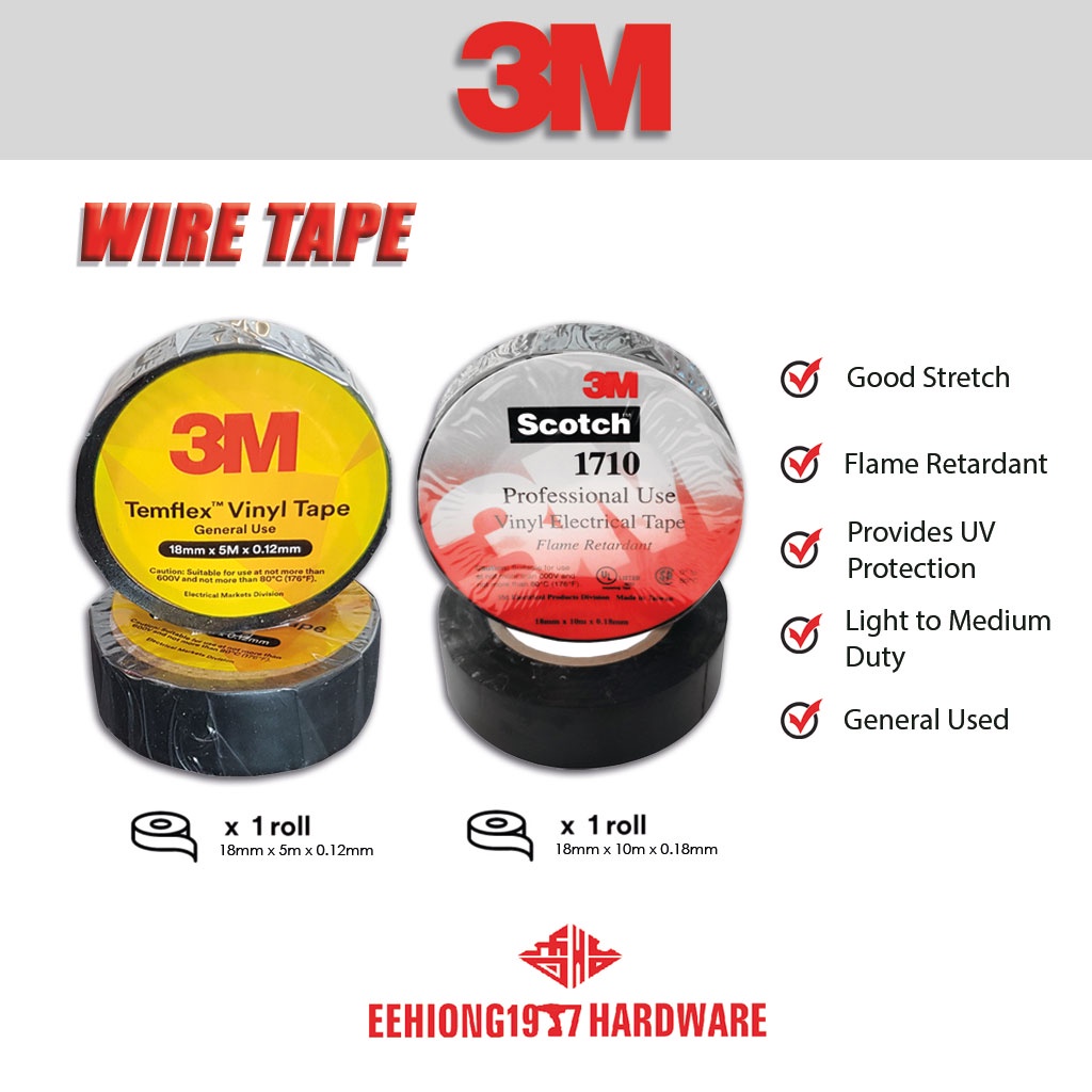 3M Electric Tape Electrical Tape 1710 Professional Use Economic General