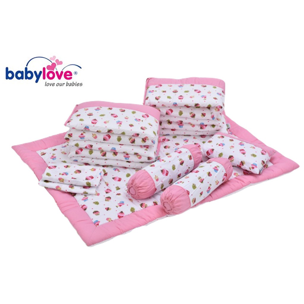 Babylove Premium 7 In 1 Crib Bedding Set Bumper Pad Comforter