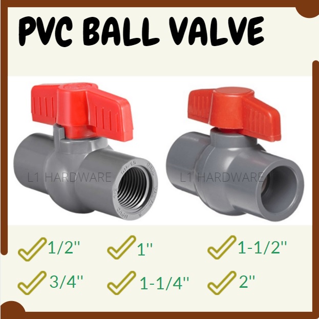 Stop Cock PVC Ball Valve NON THREADED OR THREADED Thread Pipe Fitting ...