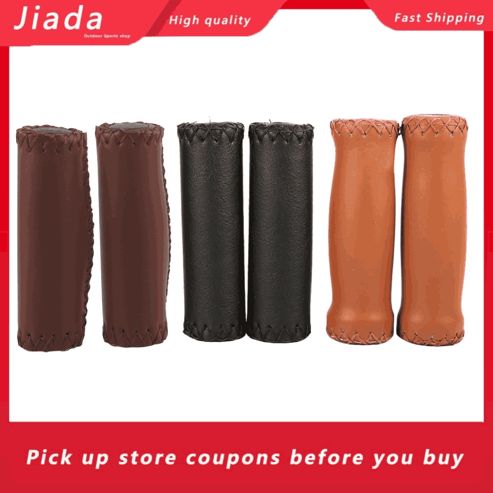 Brown ycle Handlebar,1 Pair Three Colors Retro Artificial Leather ycle Handlebar Grips Bike Handle Cover Grips 