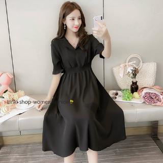 simple plain black dress