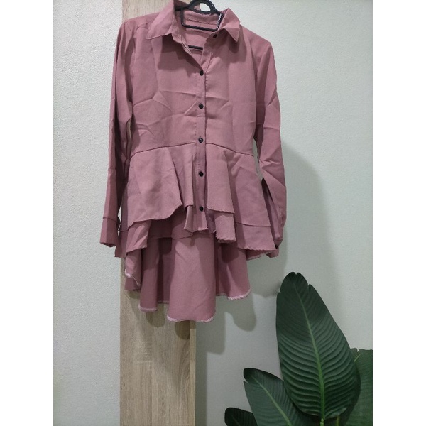 Buy Prelove Blouse Muslimah Fashion Dusty Pink Pink Belacan Seetracker Malaysia