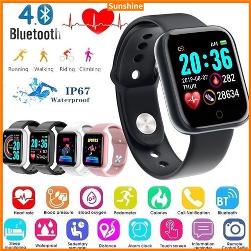 Y68 Waterproof Smart Watch Bluetooth Sport Fitness Tracker Heart Rate Monitor