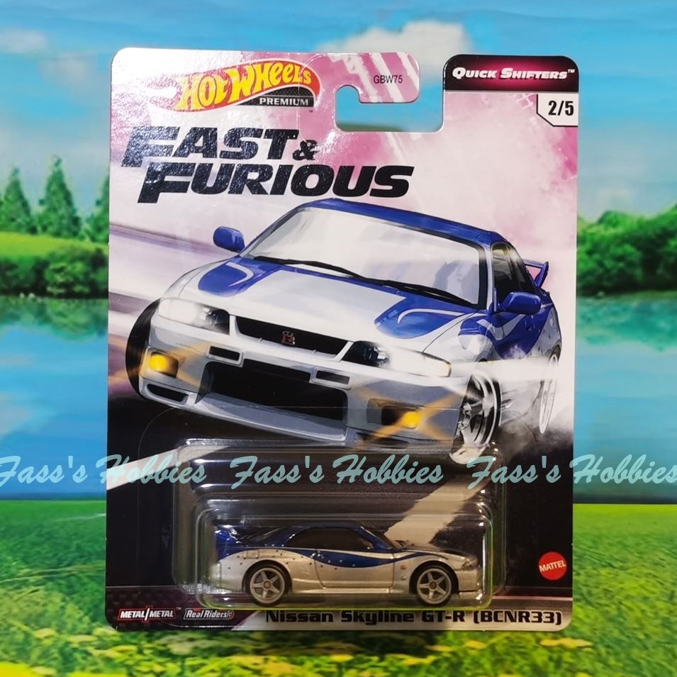 P-C Hot Wheels™ Fast And Furious Quick Shifters Nissan Skyline Gt-R R33 Fast  & Furious Jdm Rubber Tyre | Shopee Malaysia