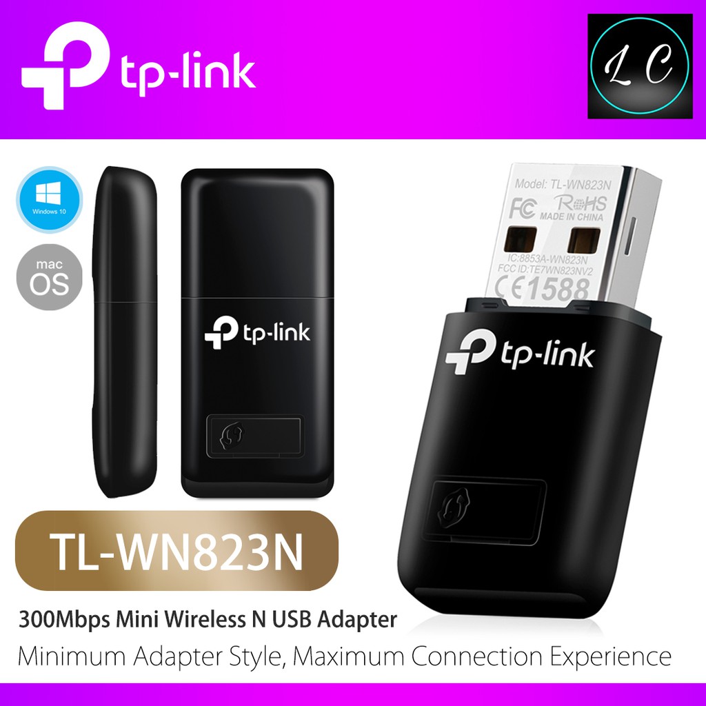 300Mbps PGMall Adapter Wifi Mini | TL-WN823N TP-Link Wireless USB N300