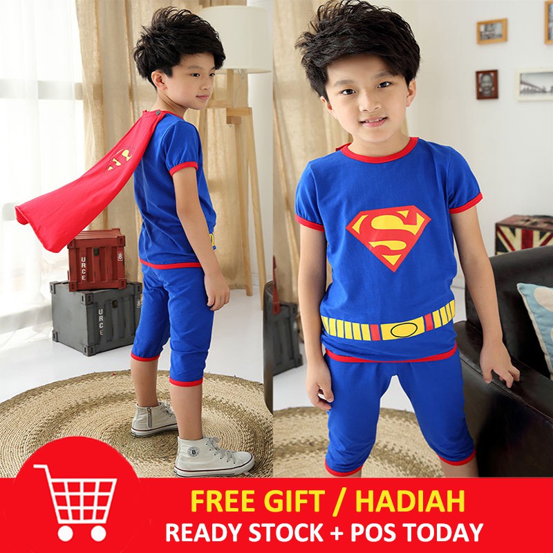 childrens superhero shirt with cape