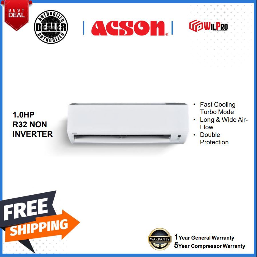 Acson 1 0hp R32 Non Inverter Air Conditioner A3wm10n Shopee Malaysia