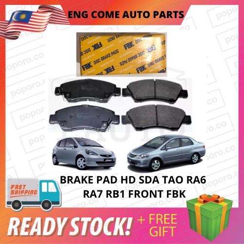 BRAKE PAD HONDA ACCORD SDA, TAO, CIVIC SNA, SNB, STREAM RN6, RA6, RA7, ODYSSEY RB1, RB2, RB3