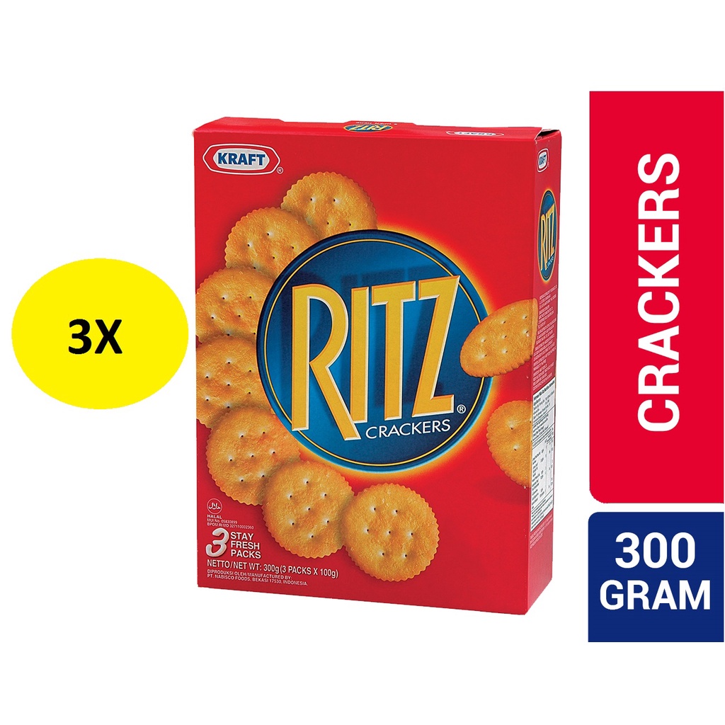 [Ready stock] 3 x Halal Kraft Ritz Crackers box original biscuit ...