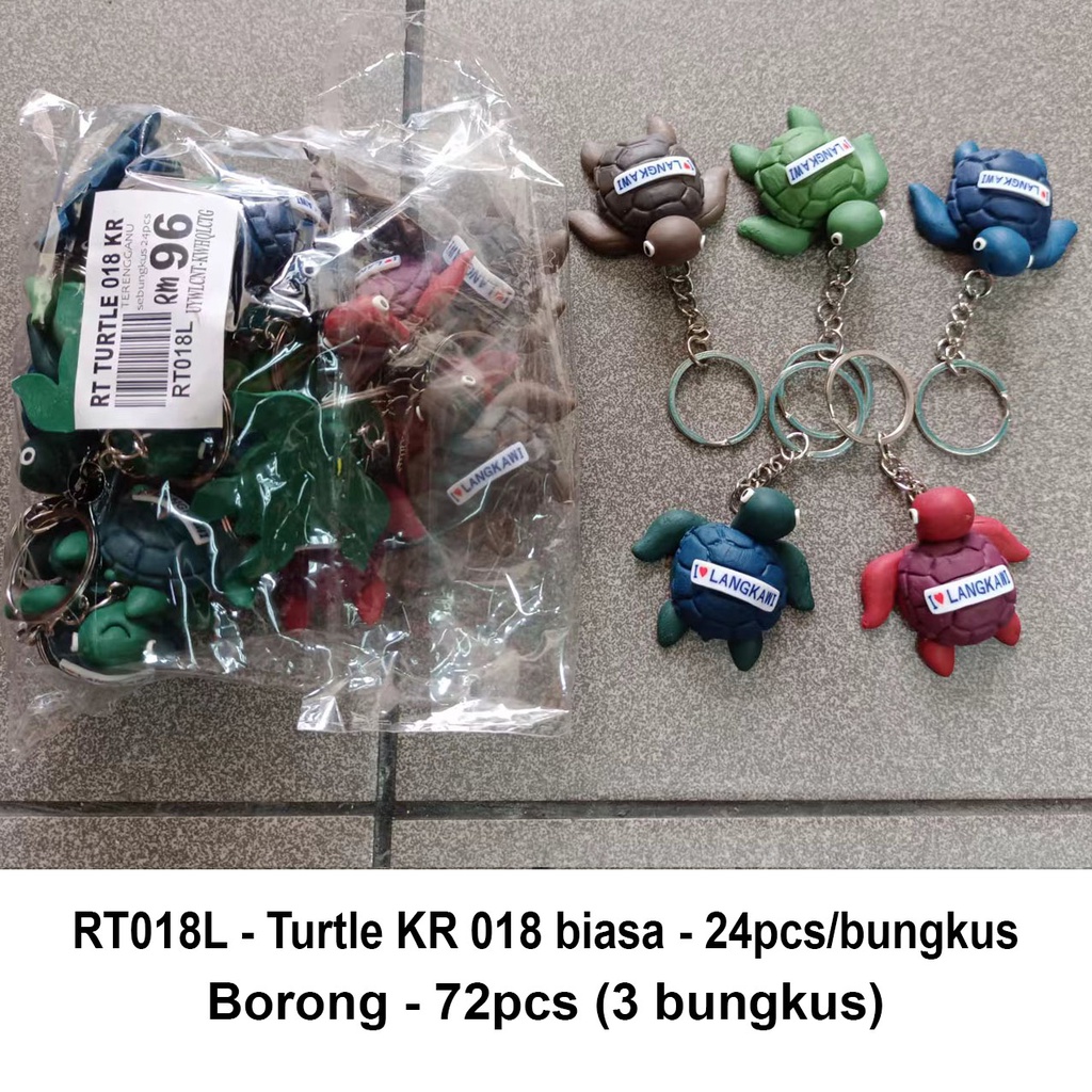 Souvenir < RT034L > Wholesale / Turtle KR / Keychain Penyu Clay/ keychain kura-kura 软陶乌龟钥匙孔 LANGKAWI