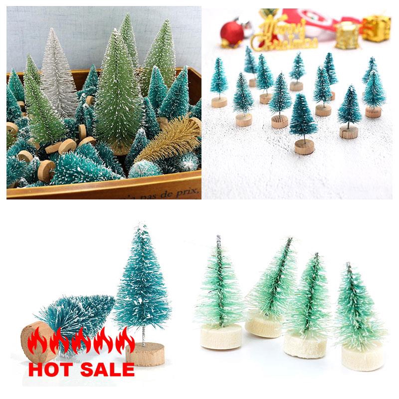 Mini Pine Trees Showcase Decoration Tabletop Accessories Stand Decor Sisal Fiber Home Decor Diy Craft Christmas Tree Shopee Malaysia
