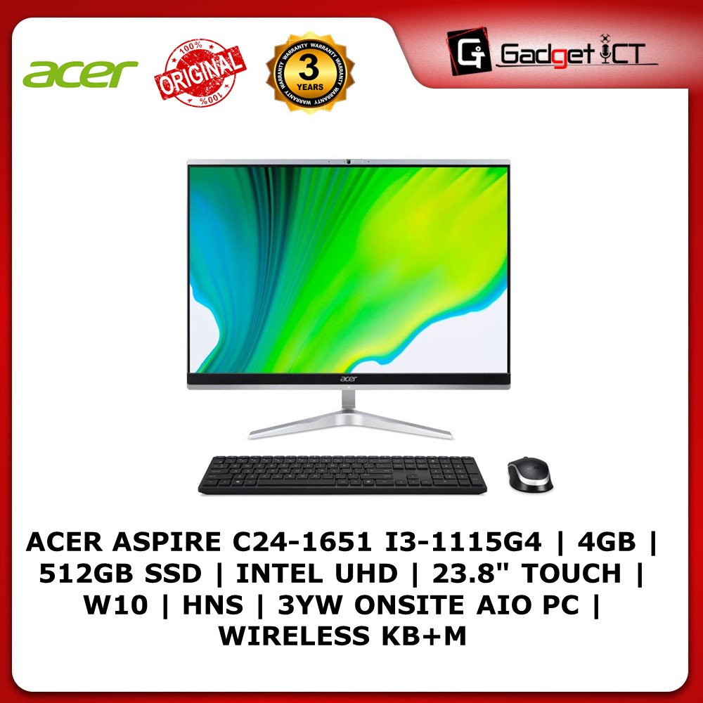 Acer Aspire C24 1651 I3 1115g4 4gb 512gb Ssd Intel Uhd 23 8