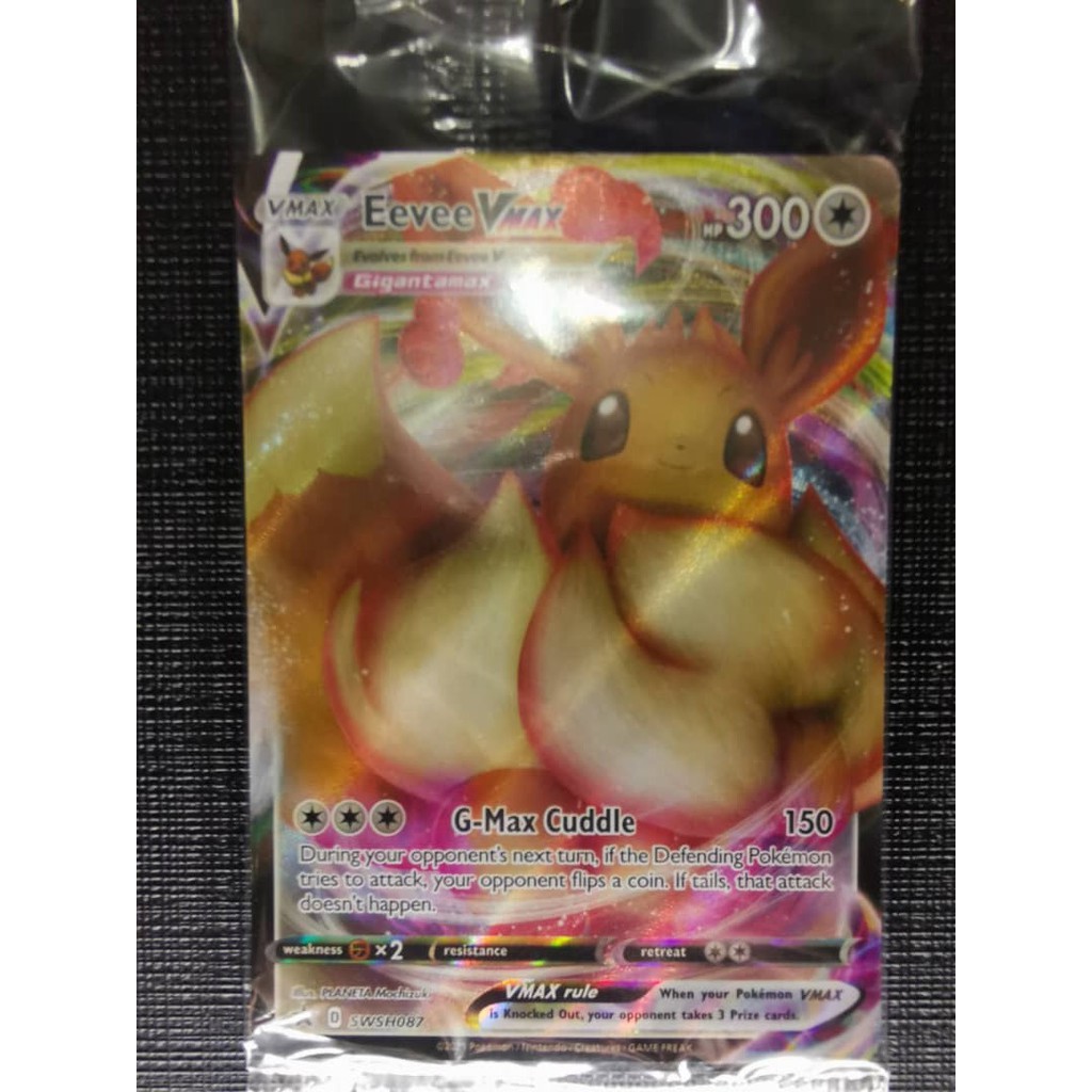 POKEMON TCG card] - Full Art Eevee VMAX Promo PTCG Shining Fates - SWSH087  | Shopee Malaysia
