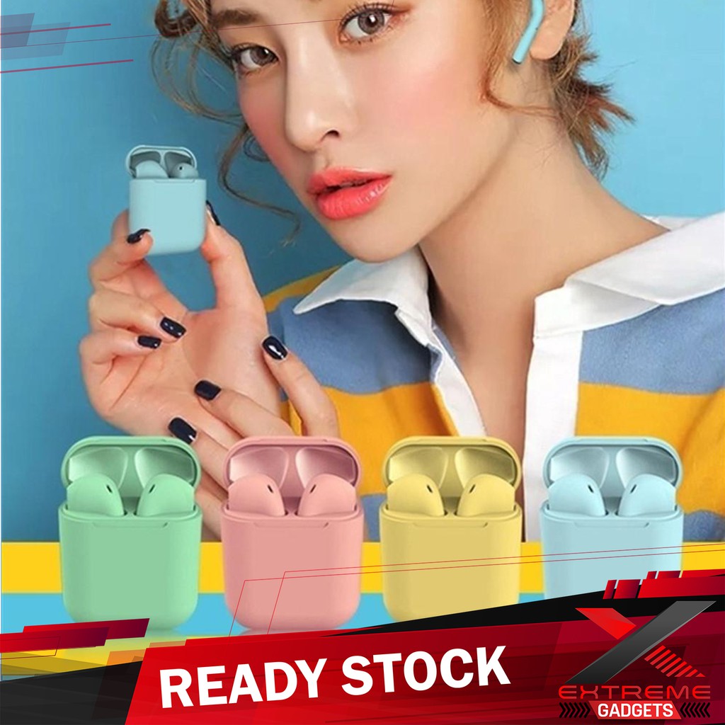 [11 COLOURS] Macaron Inpods 12 Bluetooth Earphone 5.0 Wireless