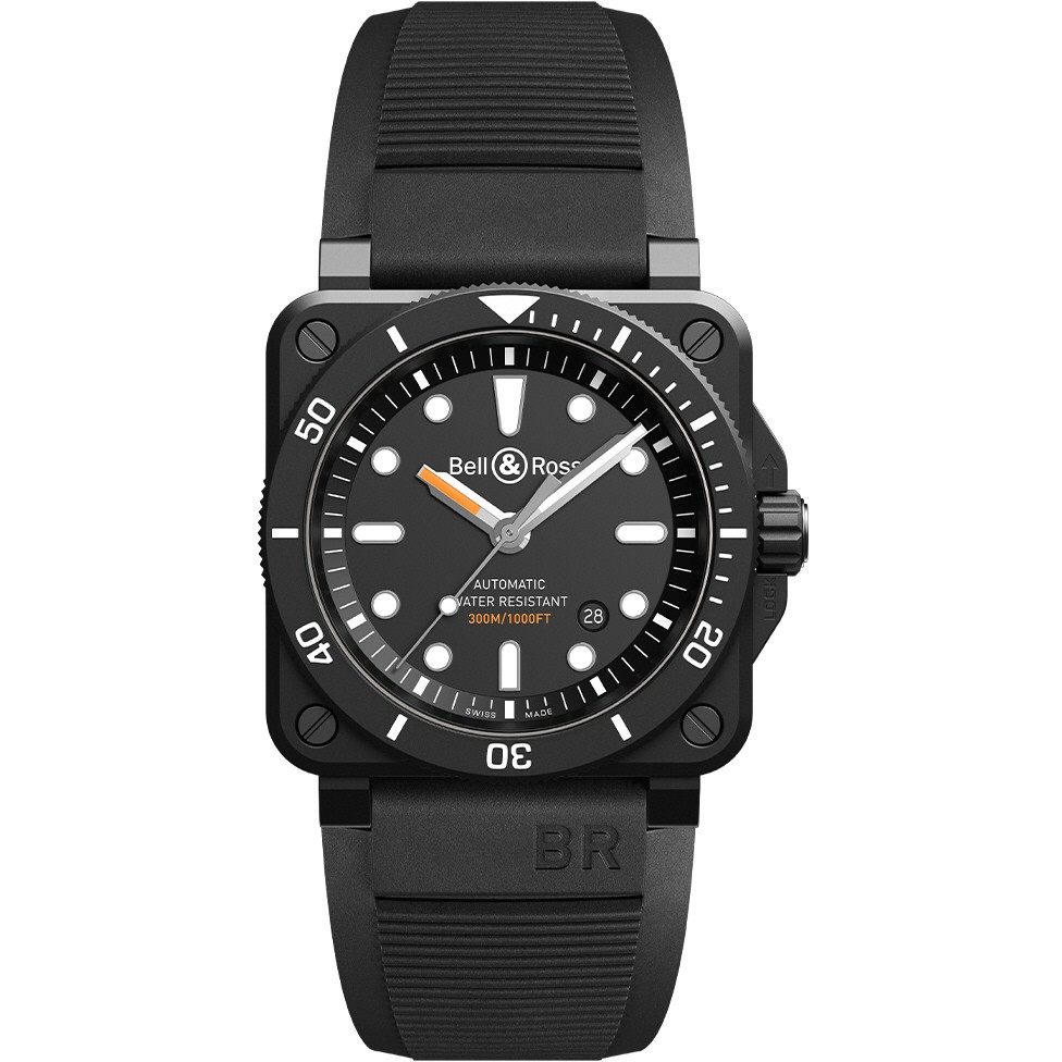 Bell & Ross BR0392DBLCE/SRB Men's Watch BR 0392 Diver Black Matte