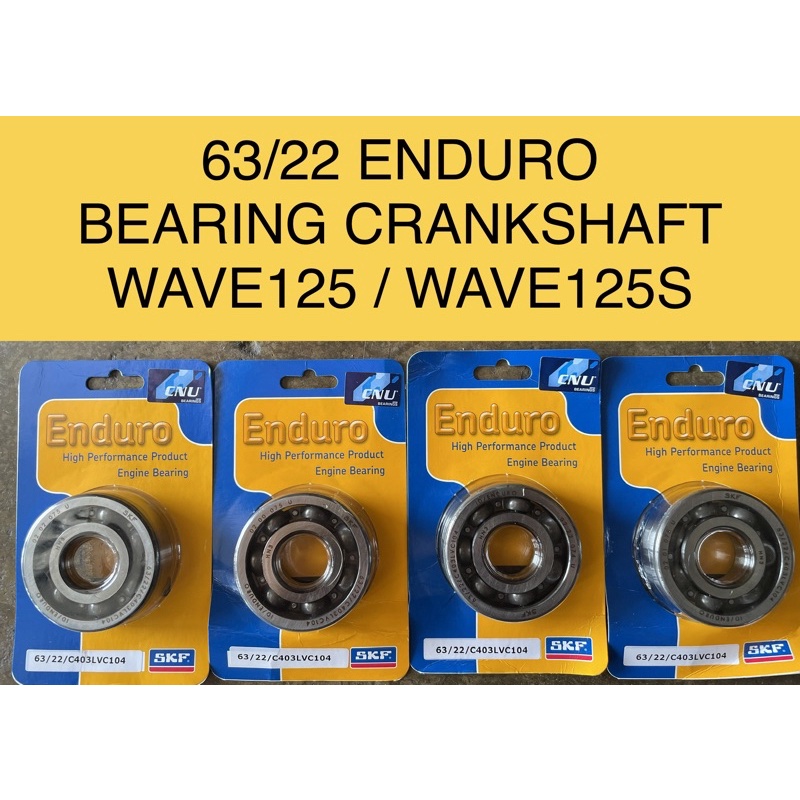 ENDURO BEARING CRANKSHAFT 63/22 C4 ORIGINAL 100 SKF FOR WAVE125