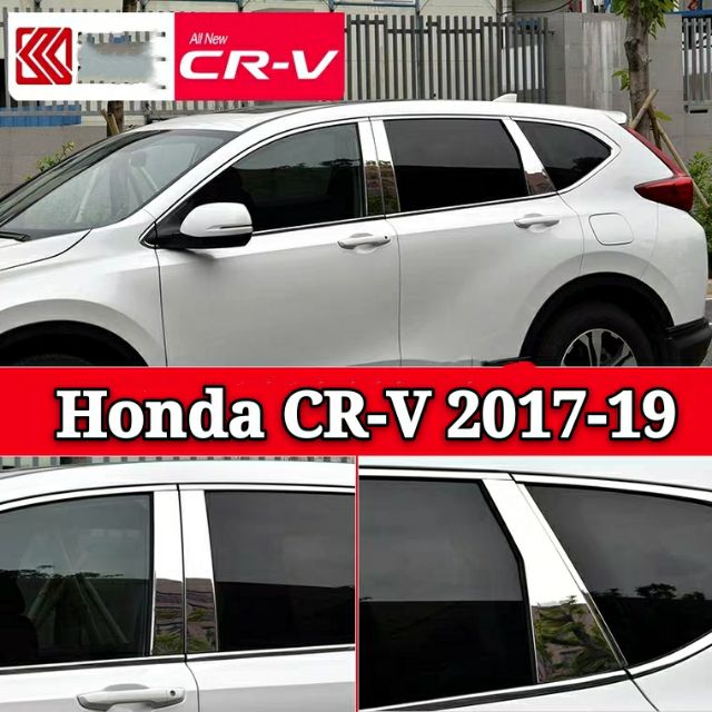 Honda Crv Cr V Chrome Door Window Pillar Trim Bright Strip Cover Car Door Trim Window Centre Trim 6pcs 2017 19