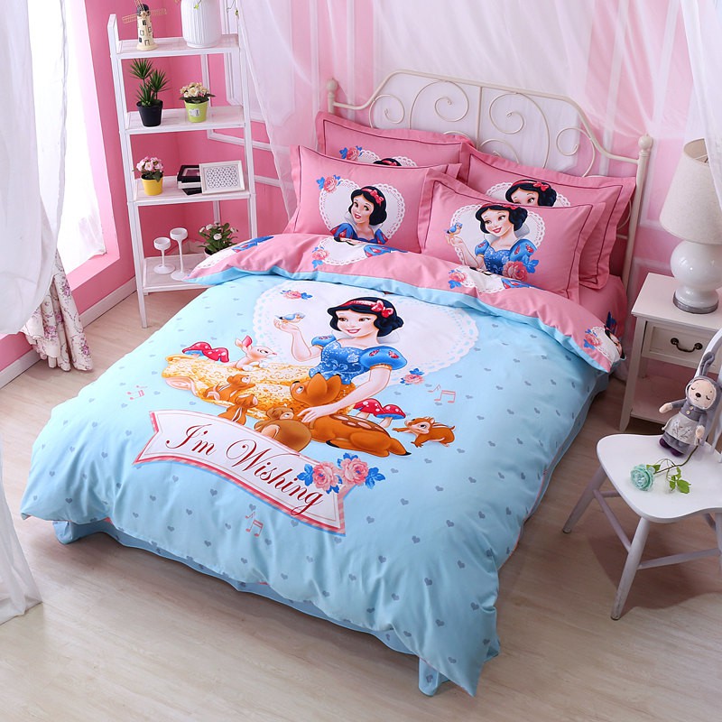 Barbie Bedsheet Comforter Set Cover, King Size Disney Princess Bedding