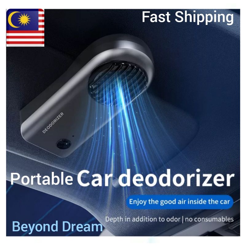 Car Air Purifier Ozone Deodorizer USB Rechargeable Formaldehyde Smoke Odor Remover Portable Car Sun Visor Purifier 车载净化器