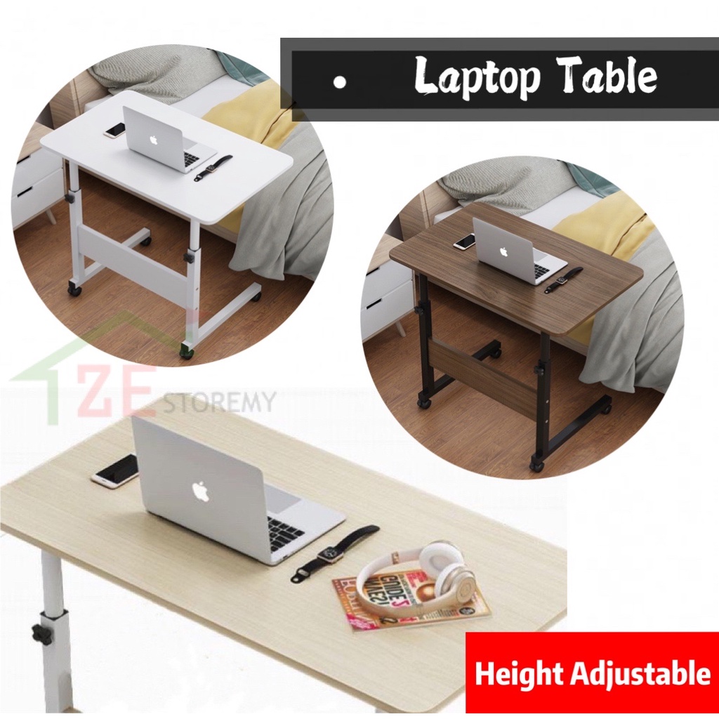 Height Adjustable Portable Easy Lifting Laptop Table Computer Desk Bed
