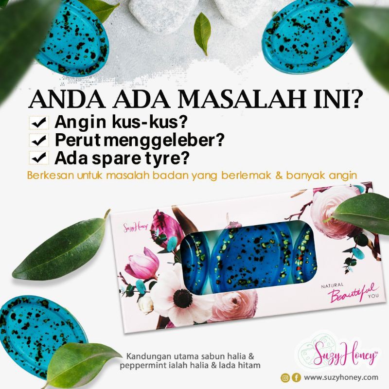 Sabun Edisi Terhad Suzyhoney Sabun Ginger Peppermint, Sabun Cinnamon, Sabun Limau Purut