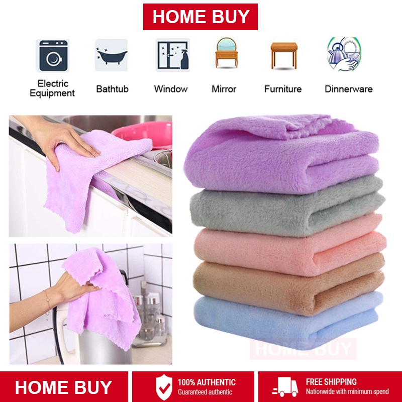 1PC 30*30cm Towel Hangable Double-sided Coral Fleece Soft Towel Reusable Absorbent Toilet Face Care and Hand Wash Towel