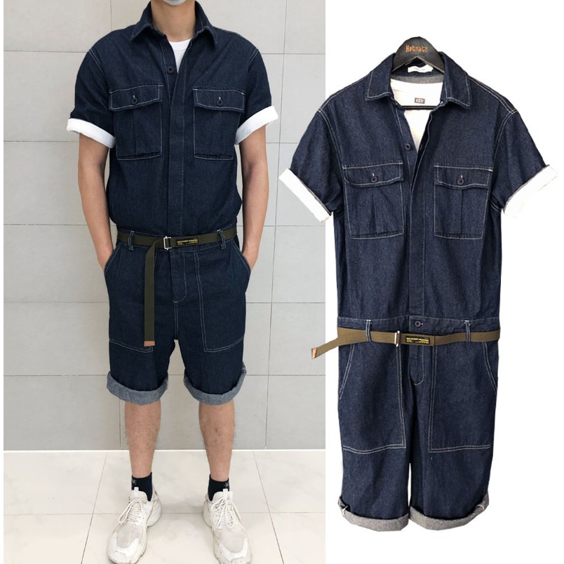 retro denim jumpsuit