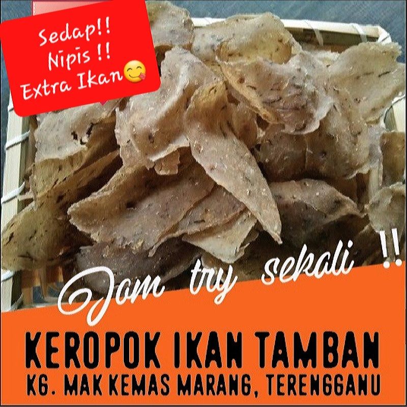 300gm Extra Ikan Keropok Ikan Tamban Terengganu Fish Cracker Snack Nipis Homemade