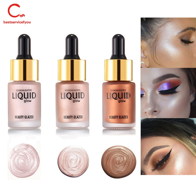 1 Pcs Liquid Highlighter Make Up Shining Cream Face Highlight Illuminator Glow Bronzer Shopee Malaysia