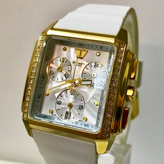 casio sheen chronograph ladies watch