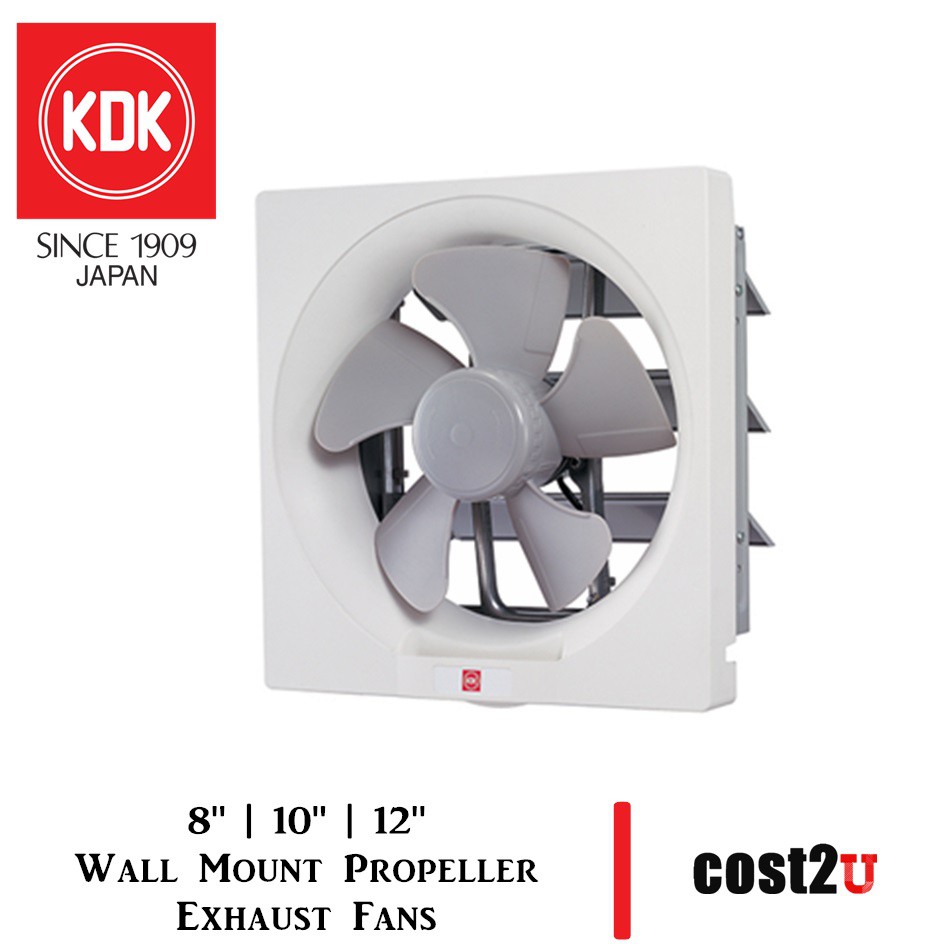 KDK Wall Exhaust Fan 8" / 10" / 12" 20AQM8 / 25AQM7 / 30AQM8 (20AQM