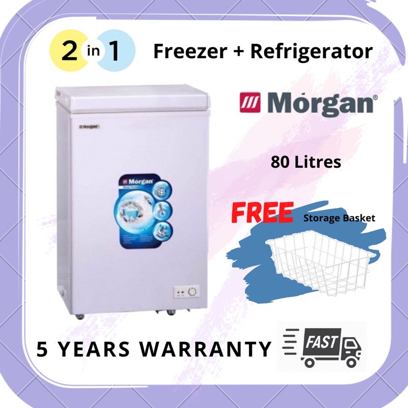 [5 YEARS WARRANTY] MORGAN CHEST FREEZER DEEP FREEZER 60L/80L/105L