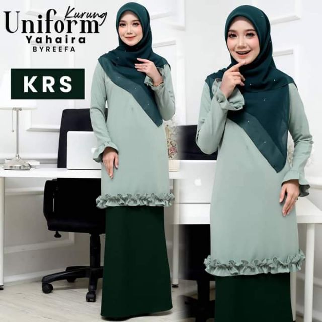 Byreefa Baju  Kurung  Uniform Design Yahaira  Shopee Malaysia