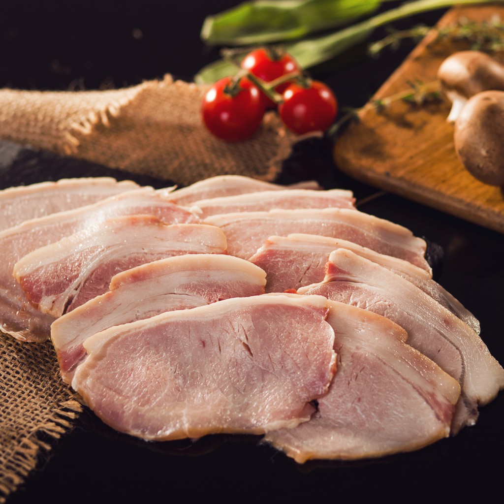 PORKOFINO Smoked Back Bacon Slice 500g Gourmet Pork Premium Smoked Pork Meat 烟熏猪背培根