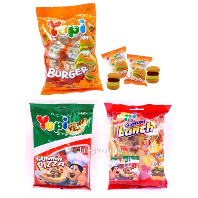 Yupi Gummy Burger 96g / Pizza / Lunch (77g) | Shopee Malaysia