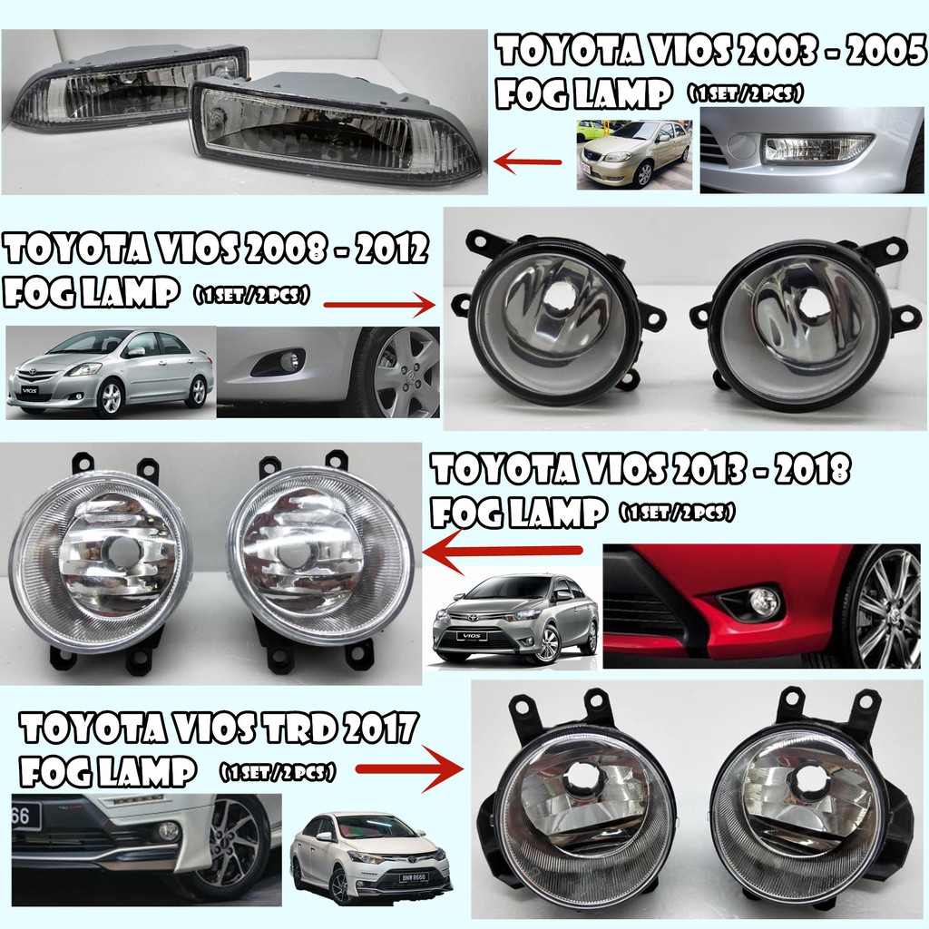 vios 2017 fog light bulb size