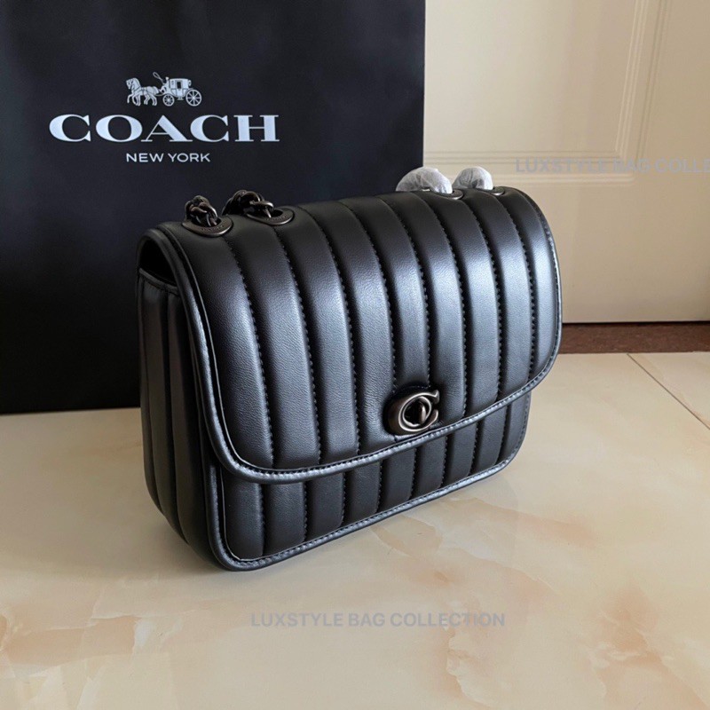 ? Authentic Original Coach Madison Shoulder Bag with Quilting 4684 Matte  Black | Shopee Malaysia