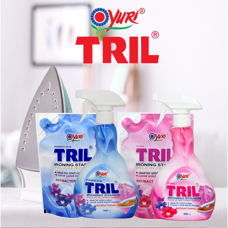 Yuri Tril Antibacterial Ironing Starch Spray 500ml+Refill 410ml ...