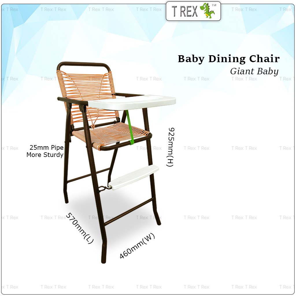 3V 25mm High Quality Folding Baby Dining Chair / Baby High Chair/ Kerusi Bayi Baby (Random Color