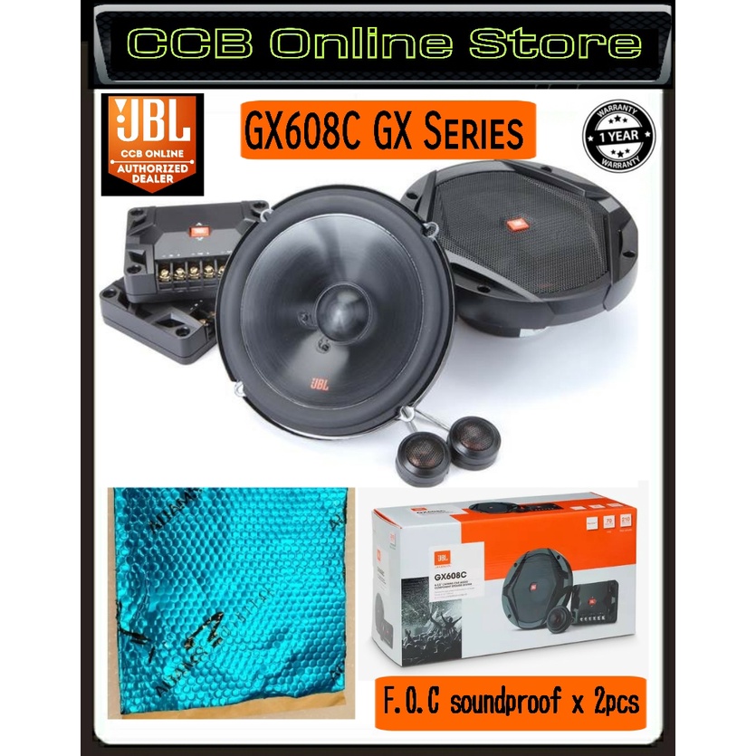 JBL GX608C 6.5" 2Way Component Speaker System with Polypropylene Cones