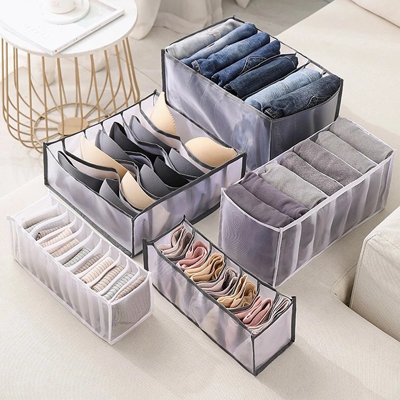 [ Ready Stock ] Foldable Underwear Bra Socks Panty Storage Boxes with ...