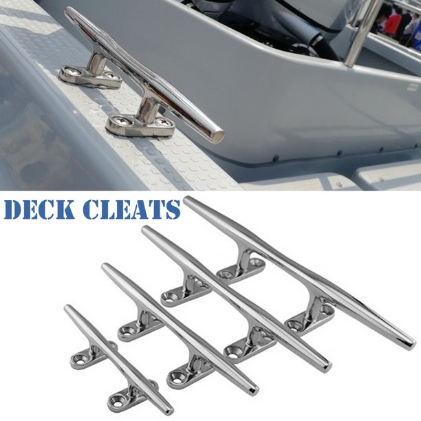 316 Stainless Steel Boat Anchor Mooring Cleat Open Base Slimline Bar