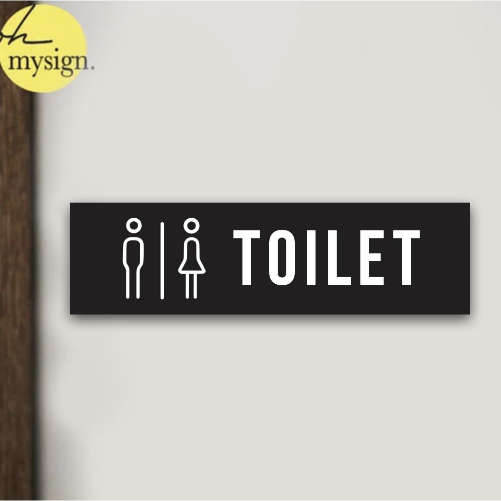 Acrylic Toilet Sign Acrylic Signage WC Toilet Door Label Shopee