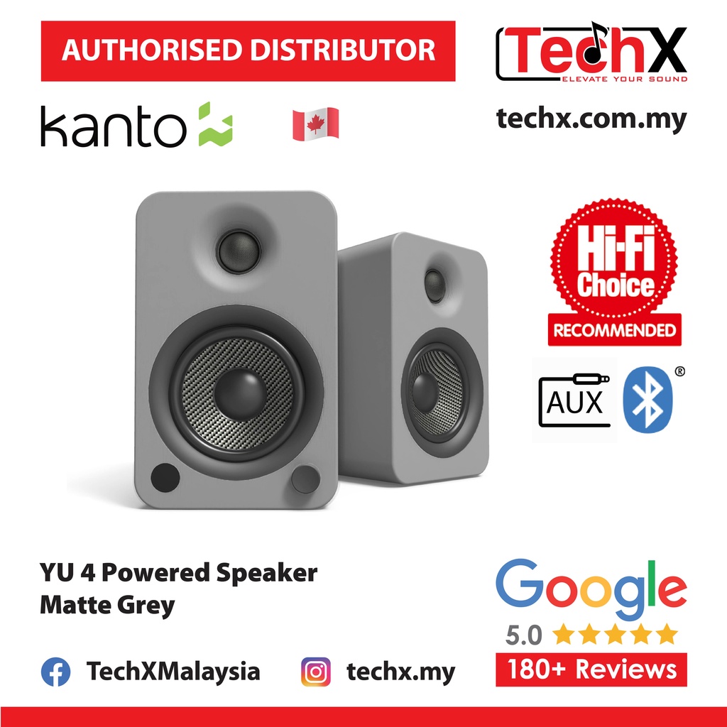 Kanto YU4 Powered Speakers with Bluetooth and Phono Preamp Shopee