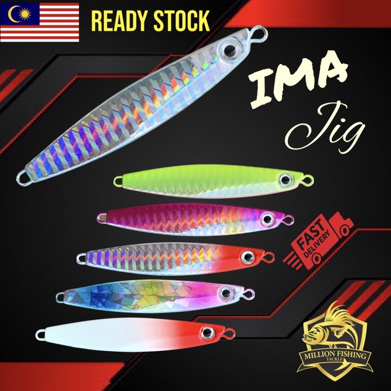 【METAL JIG IMA】 1Pcs 10g/14g/21g/30g/40g/60g/80g FISHING Lure Umpan Jig lure/Light Jig Fast Jig Slow Jig Cast Spoon